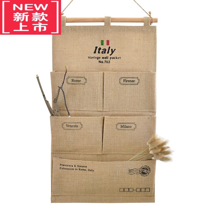 可莉允zakka收纳袋挂袋壁挂式墙上门后挂兜创意宿舍杂物收纳袋多层多兜图片