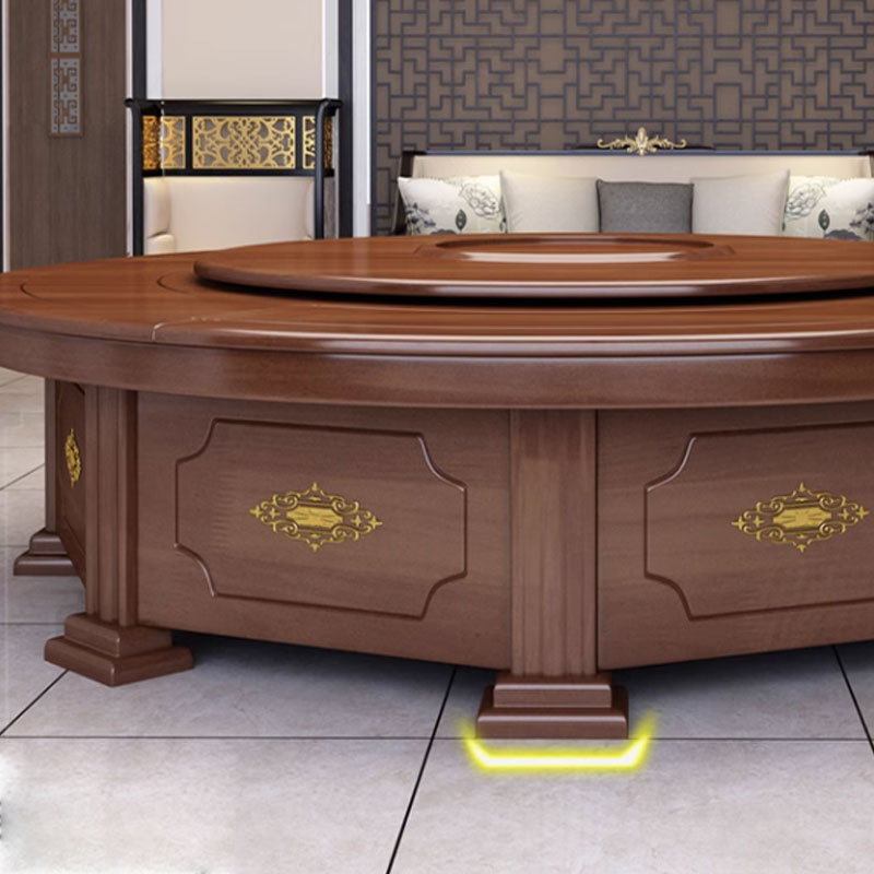 臻远 ZY3110306 电动餐桌餐厅大圆桌转盘餐桌椅组合 2.8米圆桌 14把餐椅高清大图