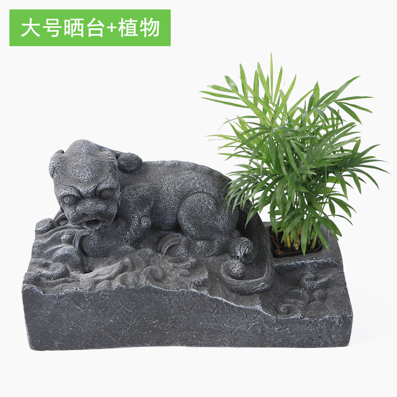 创意乌龟晒台爬台浮岛晒背台爬坡台陆龟缸爬宠浮台晒龟台躲避洞穴高清大图
