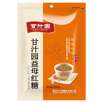 甘汁园 益母红糖350g固体颗粒冲调方便速饮女生大姨妈经期调养