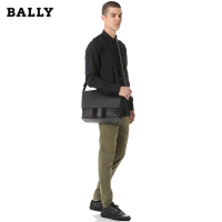 [直营]巴利(Bally)BICHEL系列真皮条纹装饰男士 斜挎包 单肩包 男包 欧美时尚