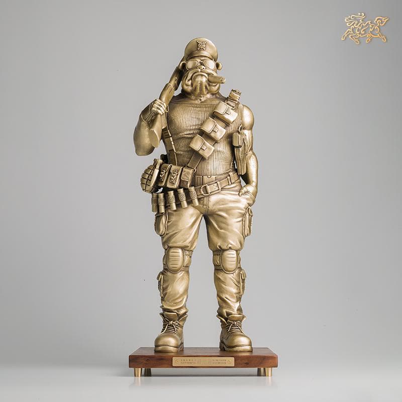 美帮汇全铜摆件《年度生肖纪念版之战斗狗》1000套图片