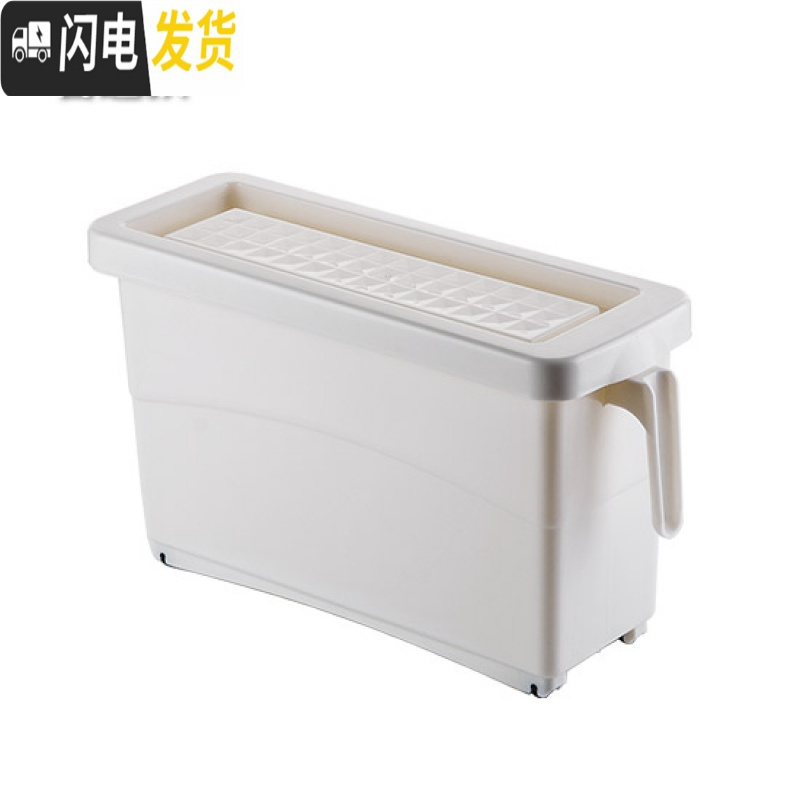 三维工匠 厨房放米的米桶 家用密封防虫储米箱面粉桶带滑轮夹缝米缸收纳桶高清大图