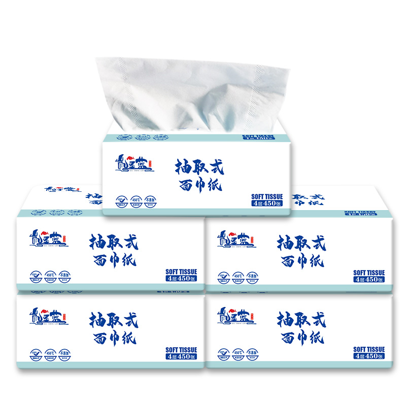 凯圣蓝 KSL-MJZ 180mm*155mm*4层 450张/包 抽取式面巾纸 6.00 包/提 (计价单位:提)高清大图