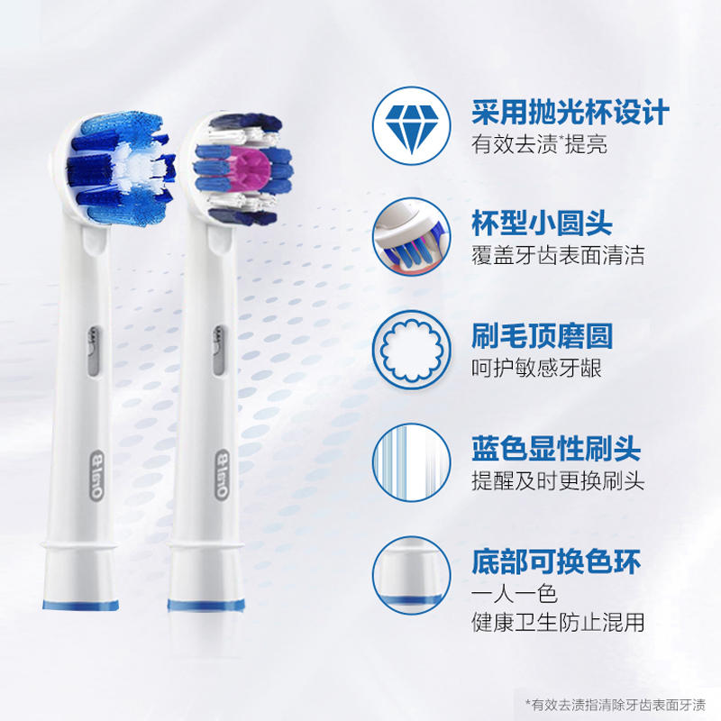 博朗欧乐B D12亮杰型魅力紫 旋转式清洁 防水机身 充电式成人款电动牙刷(含刷头*2)高清大图