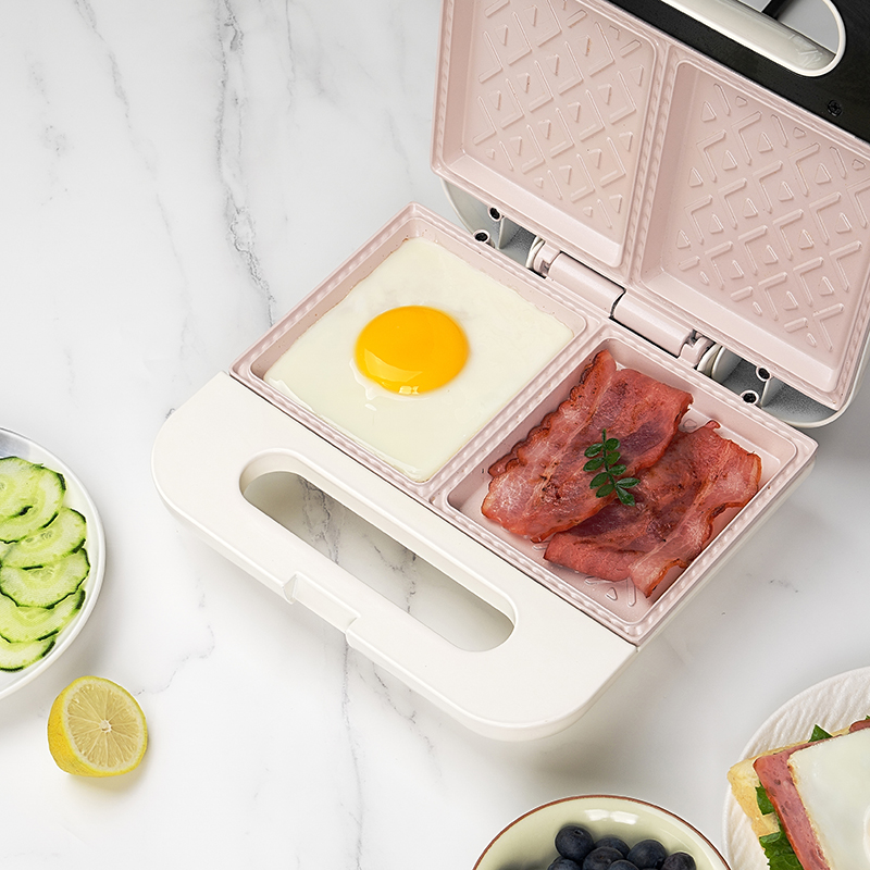 施耐德(Schneider) 三明治早餐机 SWK-XJKL12 复古白高清大图