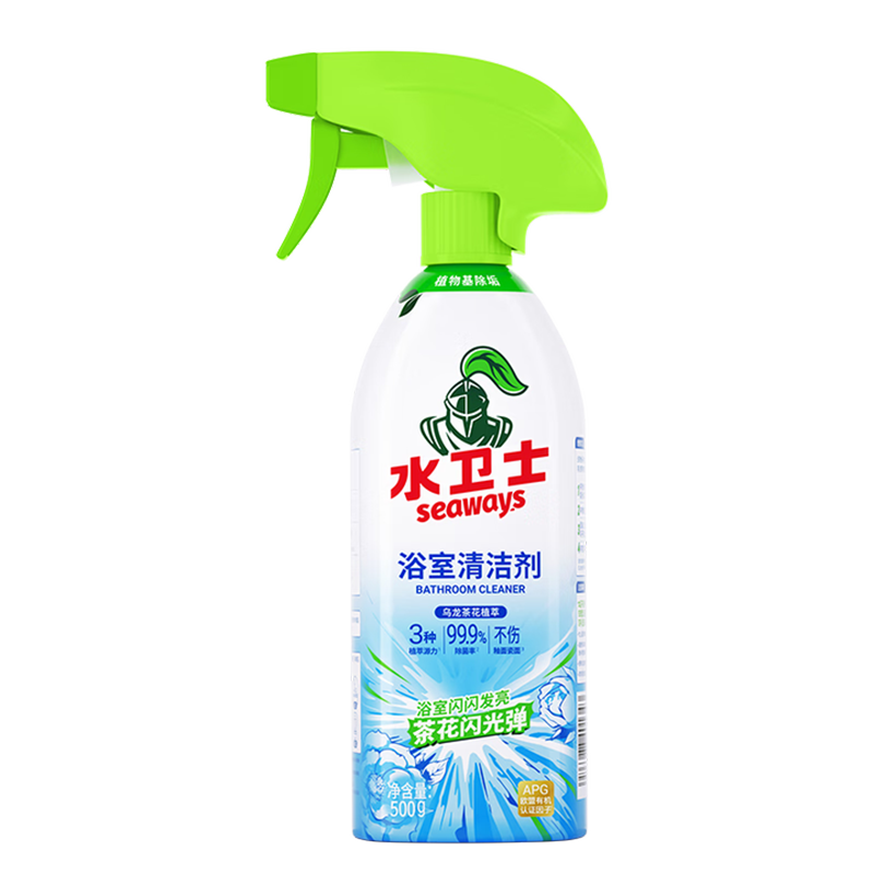 水卫士浴室清洁剂带喷头500g*1瓶 玻璃地板瓷砖水龙头卫生间清洗剂
