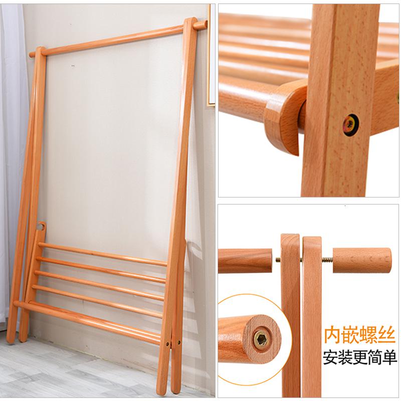森美人衣架落地卧室收纳家用实木衣帽架简易挂衣架室内简约现代衣服架子高清大图