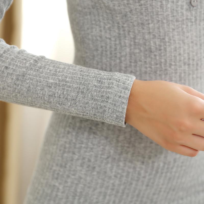 [俞兆林]保暖内衣女美体套装棉质圆领打底衫薄款女士秋衣秋裤冬