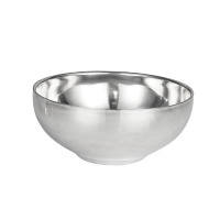 乐享食堂不锈钢汤碗双层隔热泡面碗饭碗11.5cm201亮光碗LX-TCJ-0291 5个装