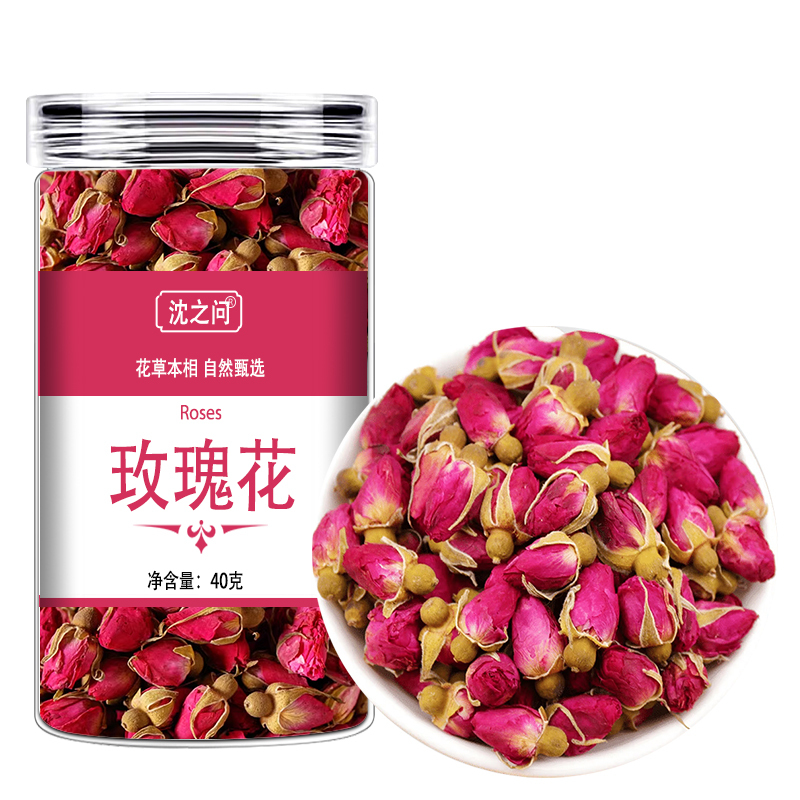 玫瑰花茶平阴干花泡茶干玫瑰花瓣食用重瓣玖瑰散装茶包官方旗舰店