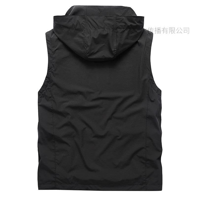 JPDUN马甲男宽松大码休闲速干春秋户外登山钓鱼多口袋坎肩图片