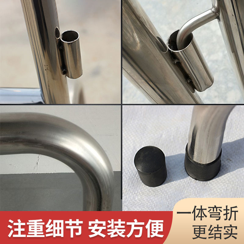 夜莺 不锈钢铁马护栏道路安全围栏防护隔离施工栏商场学校临时可移动围挡 201不锈钢1米高1.5米宽一套