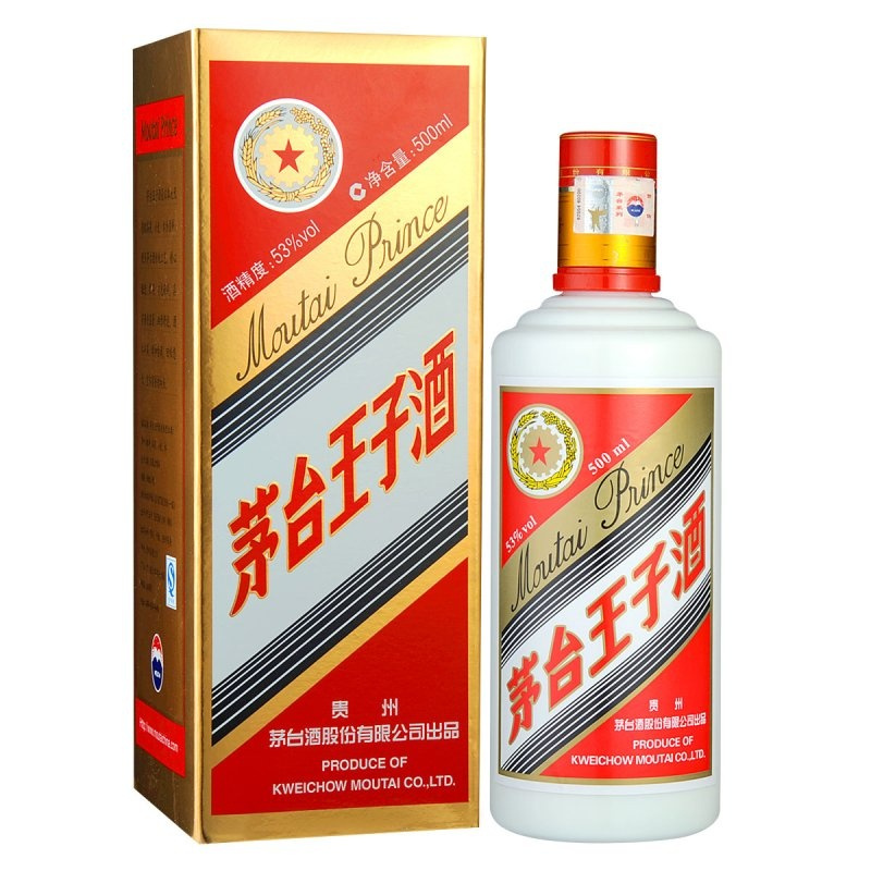 假一赔十 贵州茅台出品 53度茅台王子酒 酱香型白酒 500ml*1瓶