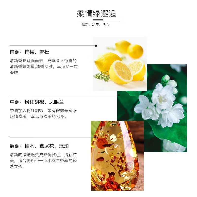 香奈儿(Chanel) 绿邂逅清新淡香水50ml柔情清新活力淡香水黄绿粉橙色女士香氛高清大图
