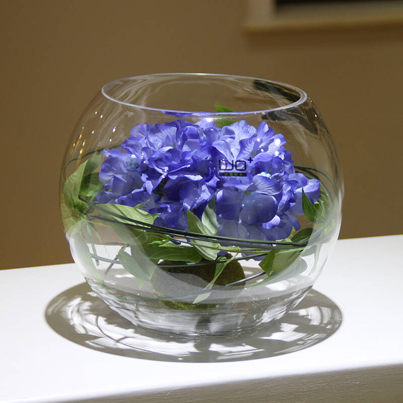 硕普 Supple 花瓶 花艺仿真花假花透明玻璃圆形鱼缸花瓶绣球花艺 套装餐桌会议室装饰花摆件25cm圆球 蓝色绣球花 价格图片品牌报价 苏宁易购成福堂家居日用专营店