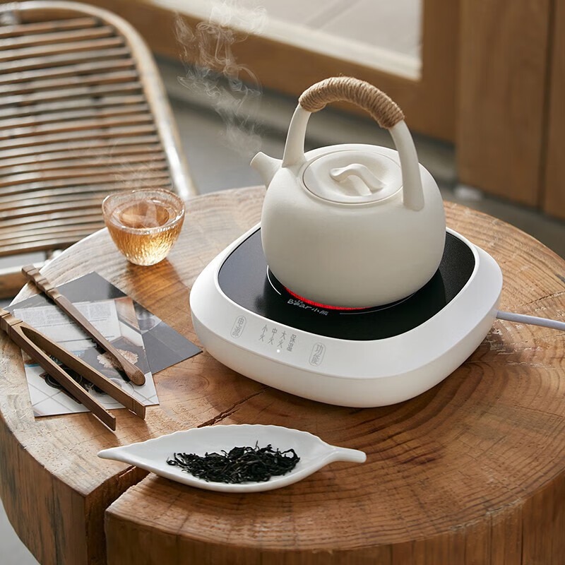 小熊Bear电茶炉1L陶瓷底座1000W多段火力围炉煮茶器兼容多种器具加热杯垫单电陶炉不含茶壶高清大图