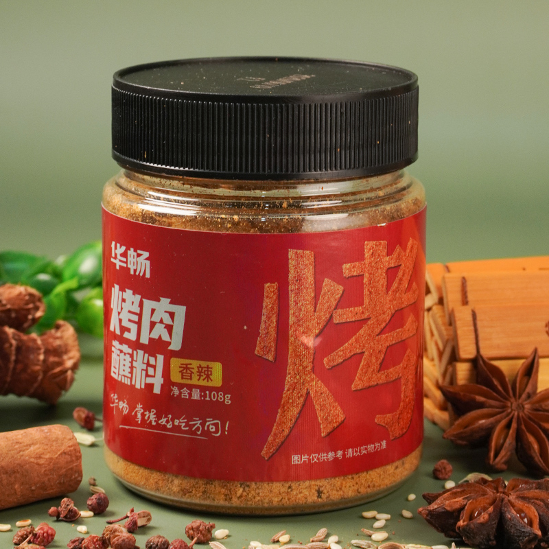 华畅烤肉蘸料 香辣x108g/罐*6