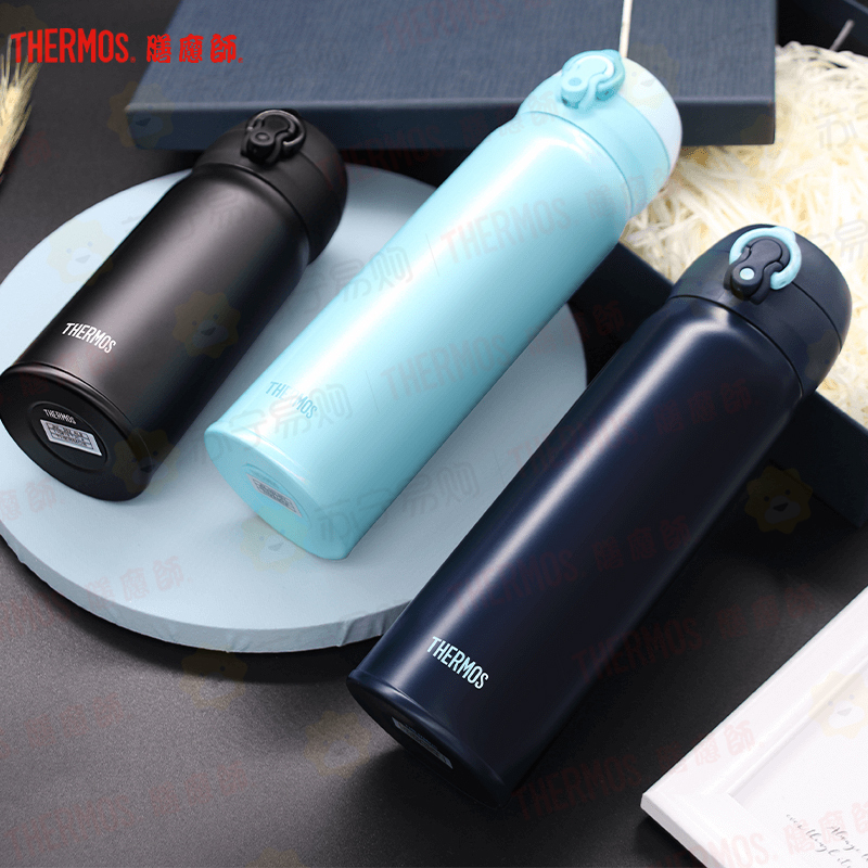 膳魔師(THERMOS)保温杯JNL-502大容量膳魔师500ml水杯高真空保冷304不锈钢一键开启轻量便携车载户外通用