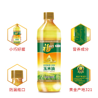 福临门 食用油 非转基因 压榨一级 黄金产地玉米胚芽油900ML 中粮出品