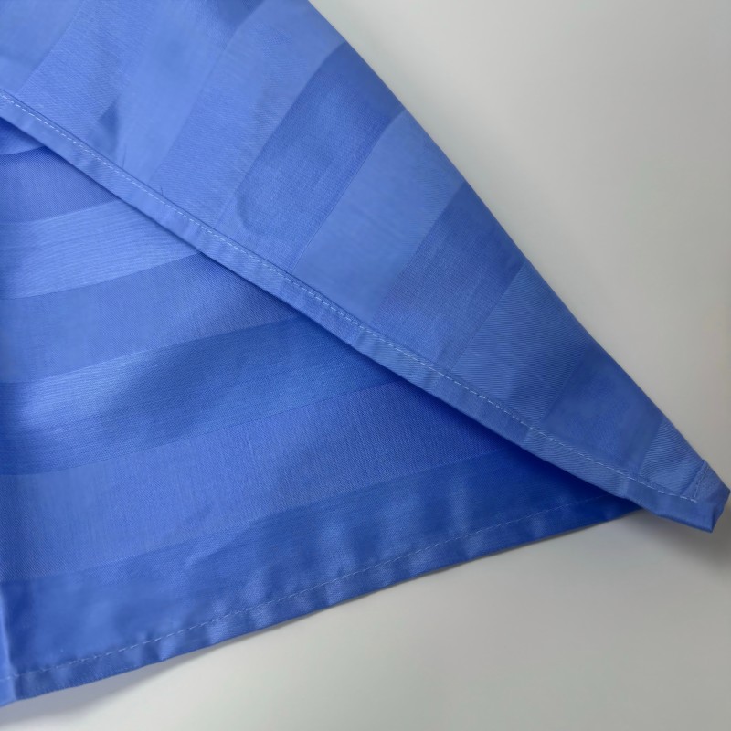 梦丽赛 蓝缎条床单宿舍床单 MLS-LDT-001 (条)高清大图