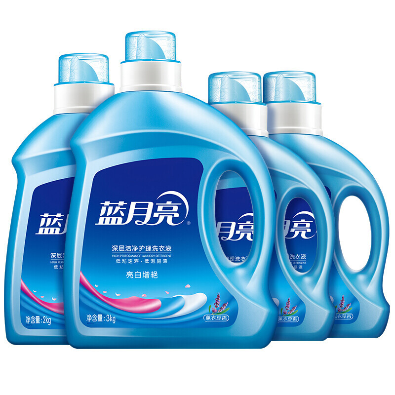 蓝月亮 洗衣液薰衣草香14斤全瓶套装3KG+2KG+1KG*2