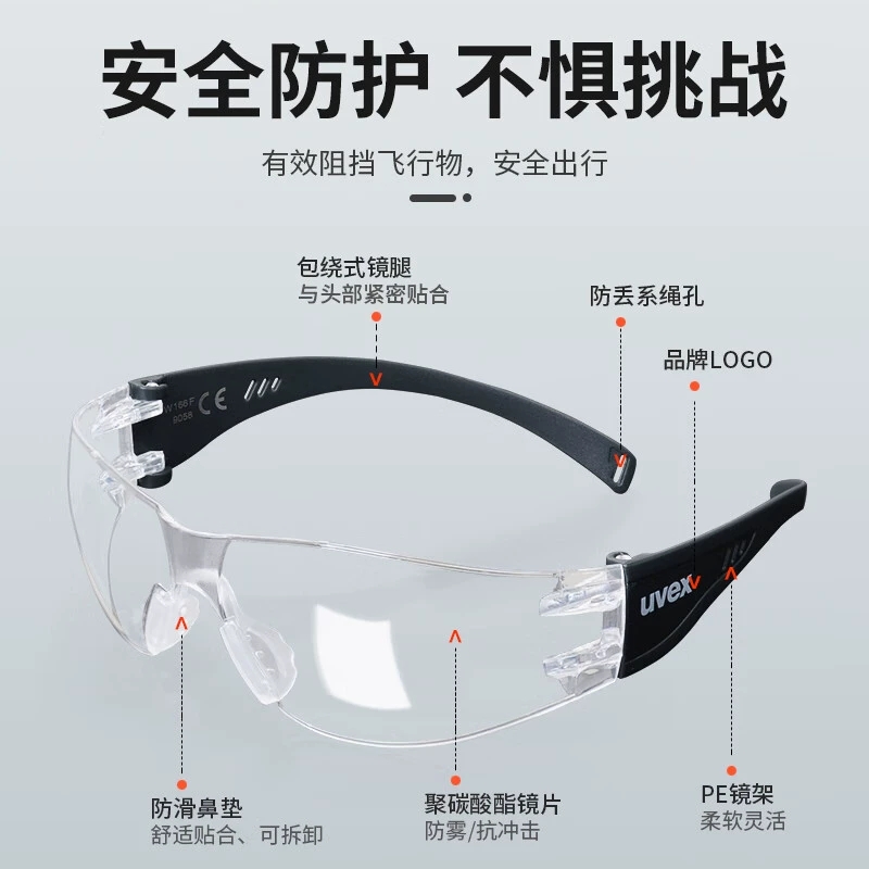 UVEX优维斯双面防雾护目镜9058105骑行防风防紫外线防尘防飞溅高清大图