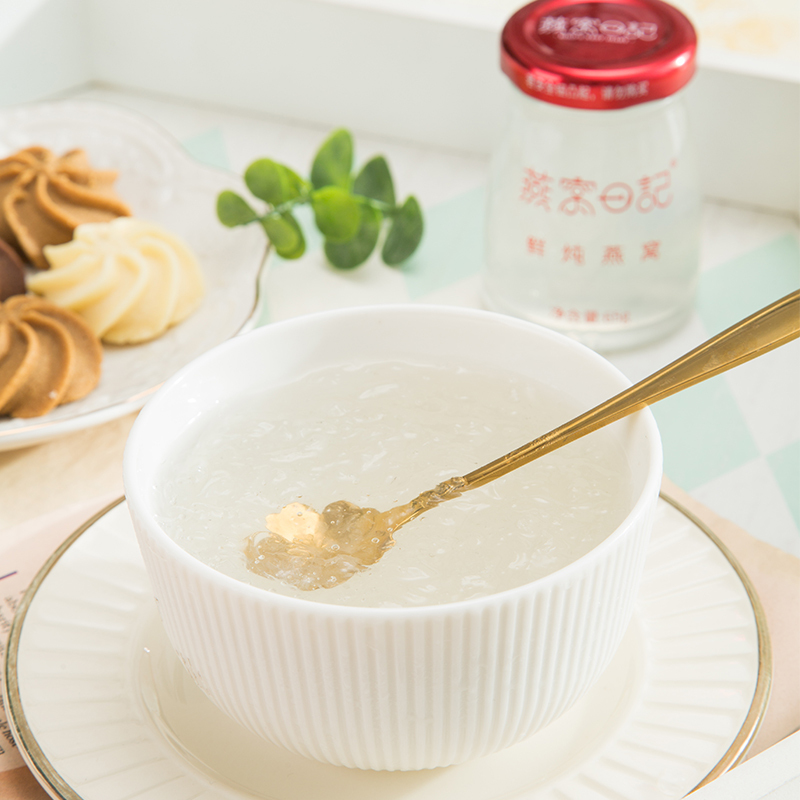 燕窝日记 鲜炖即食燕窝孕妇老人滋补品冰糖燕窝 65g*6瓶