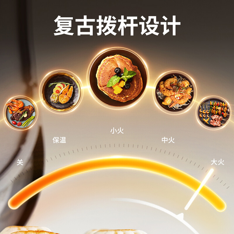 九阳(Joyoung)JK30-GK115复古绿 电饼铛 家用煎饼锅双面加热烤饼机 加大加深烙饼锅电煎锅饼铛多功能煎烤机