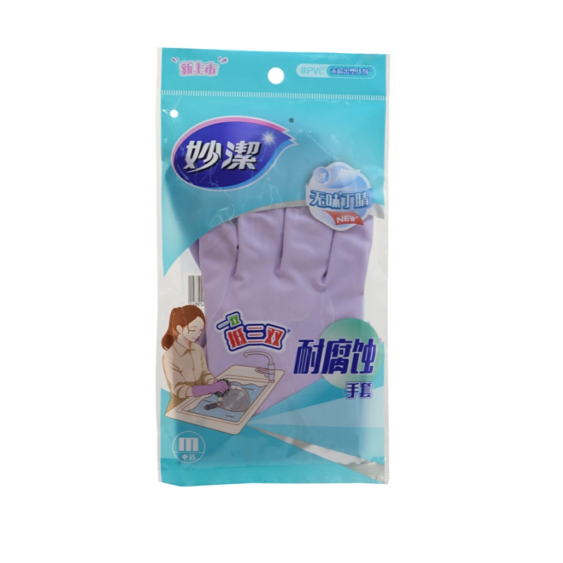 妙洁 耐用无味手套 中号 包高清大图