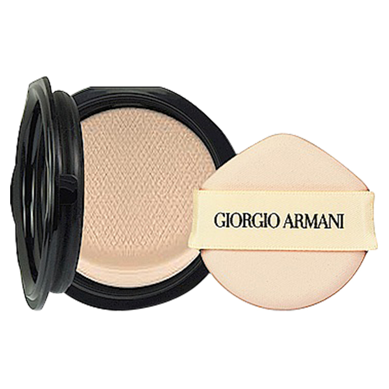 阿玛尼(armani)凝采轻垫精华粉底液樱花粉气垫粉芯15g#02提亮保湿发光