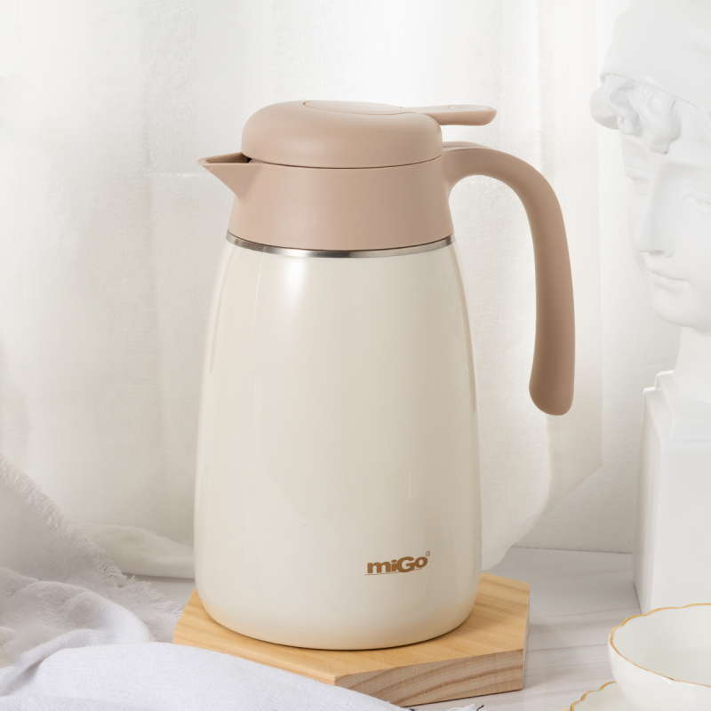 miGo304不锈钢保温壶 家用热水瓶保温瓶保温水壶暖壶大容量1500ml 馥芮白