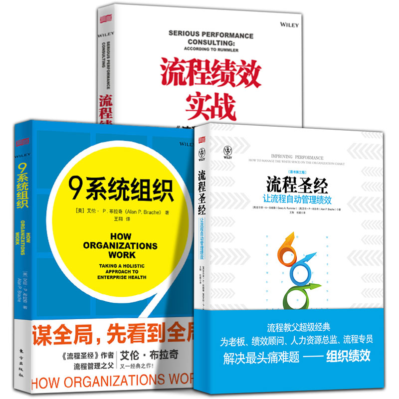 [正版]3册套装 流程圣经+流程绩效实战+9系统组织案例分析让流程自动管理绩效管理行政管理绩效咨询师绩效人力组织企业高清大图