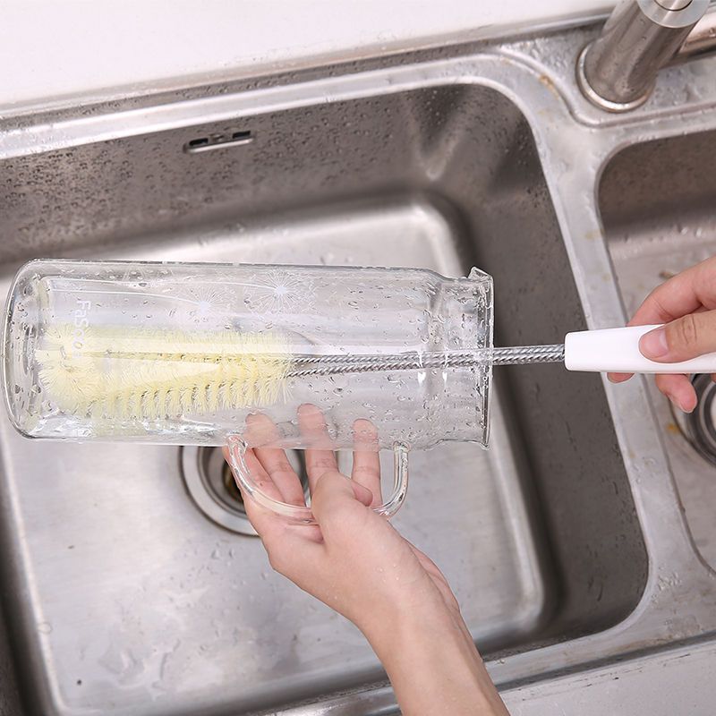 日本刷子加长清洁刷瓶刷厨房清洁长柄水瓶花瓶清洗刷酒瓶刷洗瓶器短柄