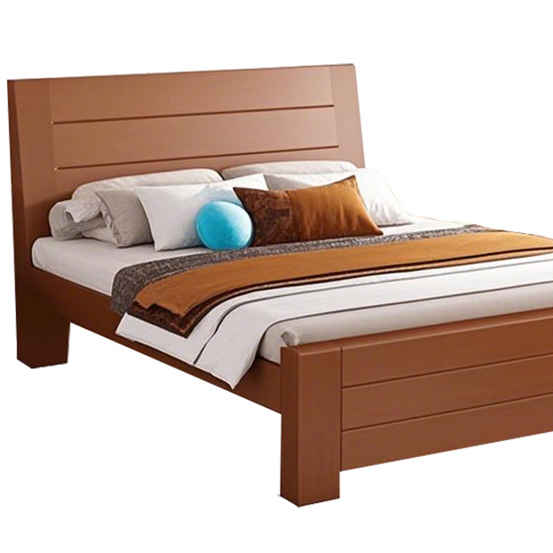 筑亮 床 150cm胡桃色+10cm床垫 套高清大图