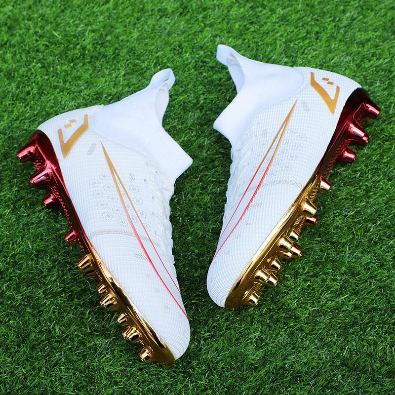 尘贺ag长钉足球鞋男女成人训练鞋防滑儿童男孩皮足鸳鸯比赛运动鞋