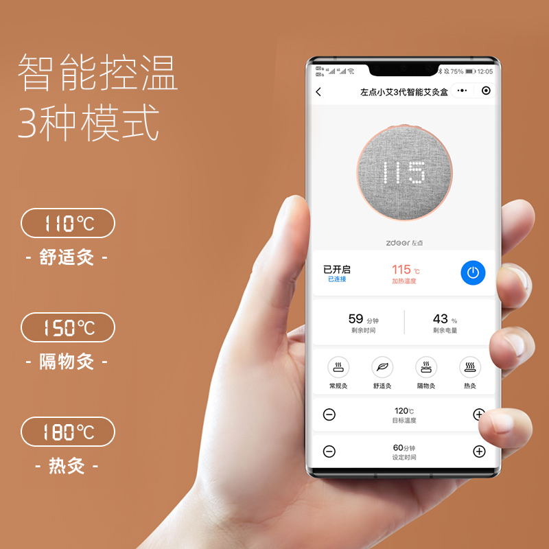 左点小宫灸/玲珑灸无烟艾灸盒艾灸仪智能随身灸盒子家用便携艾条熏蒸 仅耗材(30片艾片)