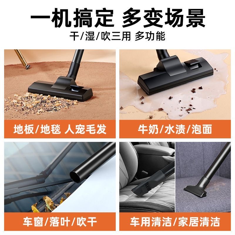 海尔(Haier)桶式吸尘器家用吸猫毛干湿两用大吸力1200W大功率有线吸尘器一键收线 HZ-T615 pro高清大图