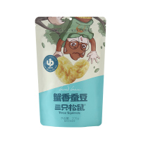 三只松鼠 蟹香蚕豆 中袋装205g*3