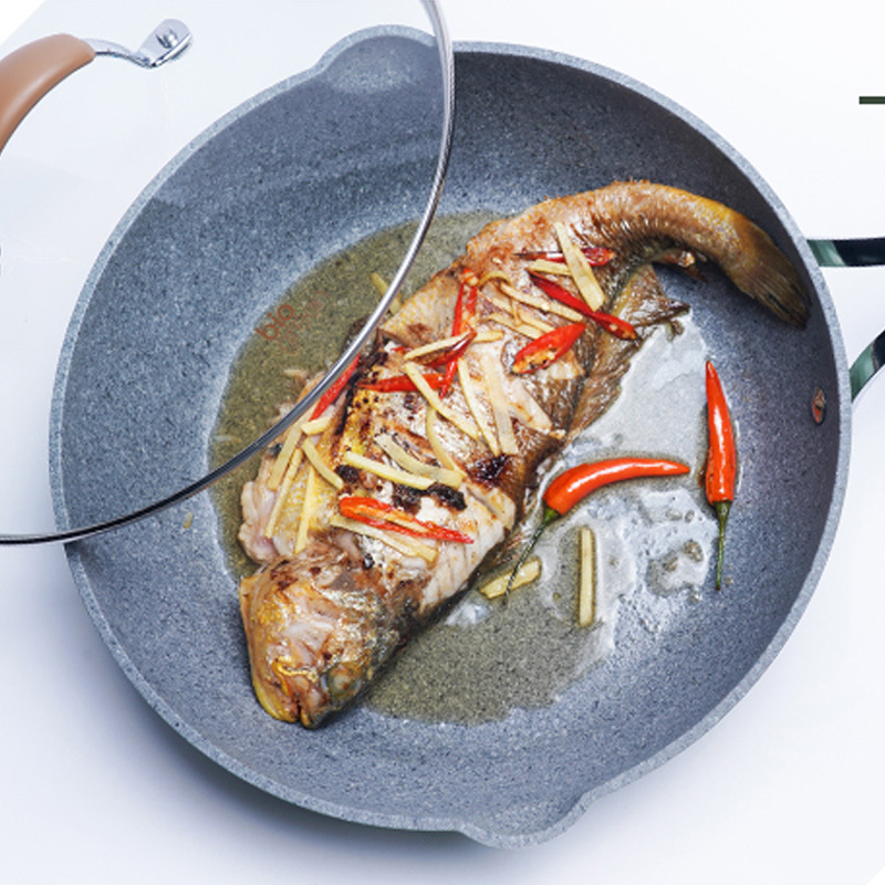 卡罗特(Carote)麦饭石锅具套装电饭煲煎炒锅奶锅电水壶刀具时尚锅具套组