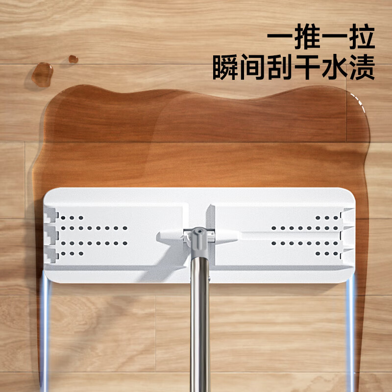 五月花平板拖把33cm2块布刮刮桶家用一拖净懒人免手洗拖地神器高清大图