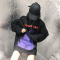 原宿情侣体恤街头上衣bf秋装中长款圆领长袖T恤女宽松韩版学生潮
