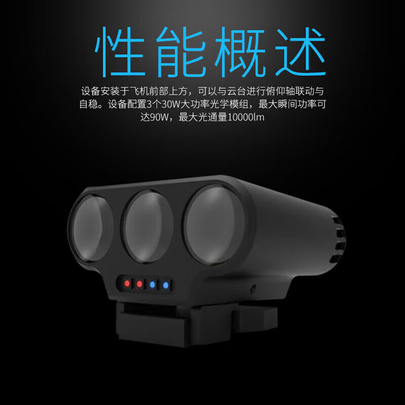 SOZYIN 数智元 MLA-60机载探照警灯 适配大疆M30/M350RTK无人机应急救援照明高清大图