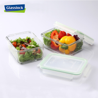 三光云彩(GLASSLOCK)韩国进口钢化玻璃保鲜盒六件套(1900+1100+400ml)*2礼盒套装微波炉加热饭盒