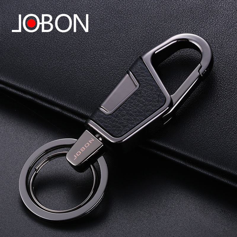 jobon中邦汽车钥匙扣男腰挂锁匙扣简约钥匙圈创意礼品车钥匙扣ZB-6611