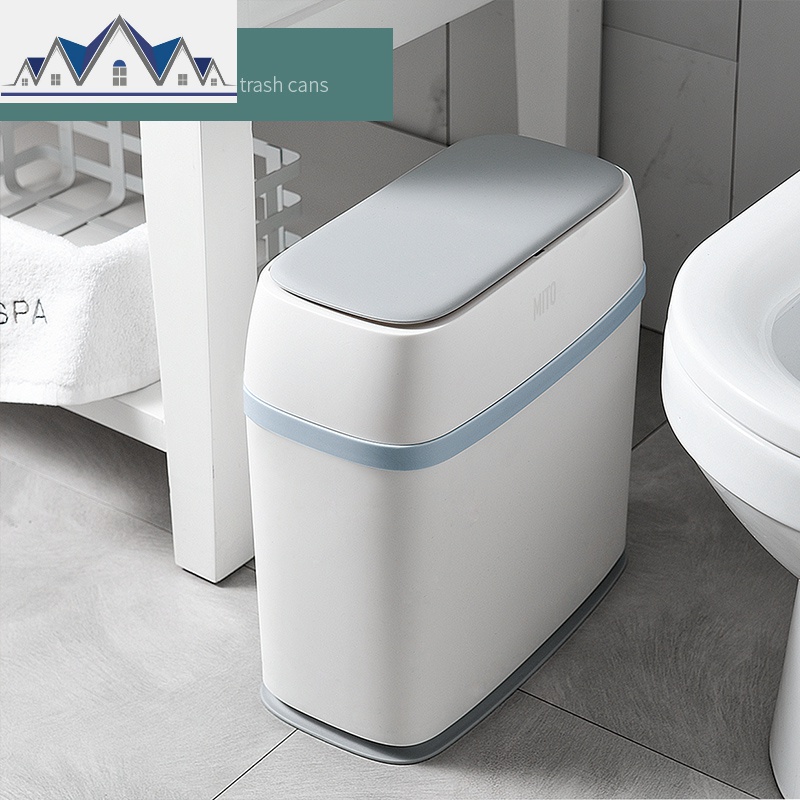 厕所桶分类垃圾桶家用带盖家用客厅创意厨房浴室卫生间按压式纸篓 三维工匠高清大图