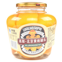 连联北京黄桃罐头1.25kg 黄桃罐头 水果罐头 开盖即食