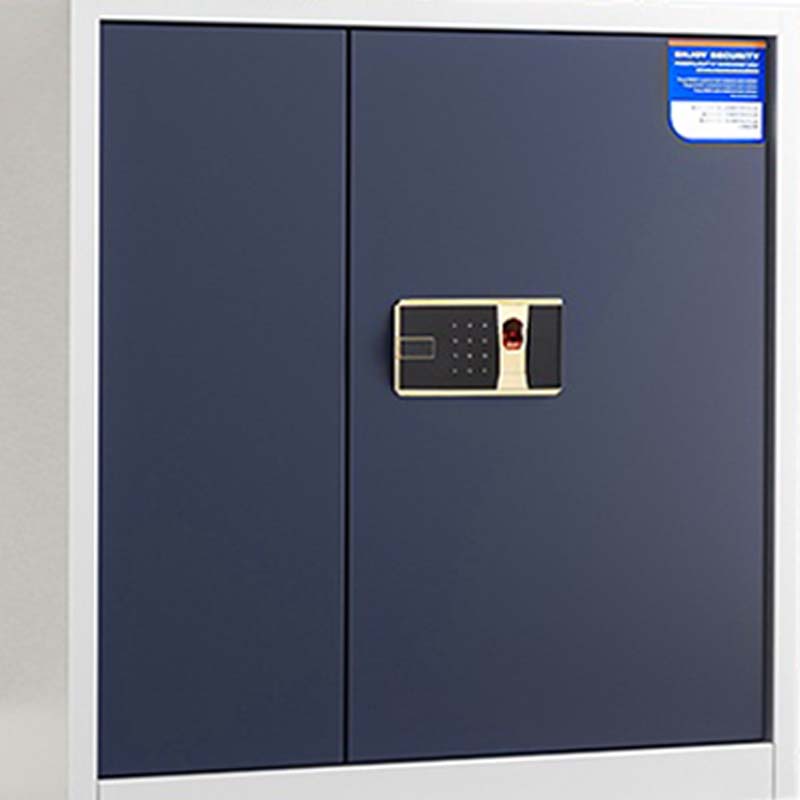正斌保密柜财务档案柜文件柜办公室资料储物柜保险柜电子密码国保锁矮柜白灰-指纹密码锁高清大图