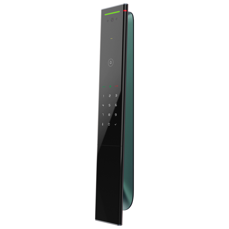 鼎山科技 (DINSTECH) L8F 3D人脸识别智能门锁家用大门密码锁 办公室电子锁房门防盗门指纹锁 墨影绿