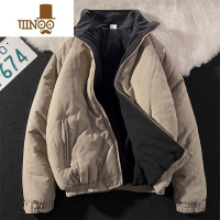 YANXU2023冬季加绒加厚棉衣外套男立领日系复古青少年潮牌运动潮流棉服 2XL 图片色